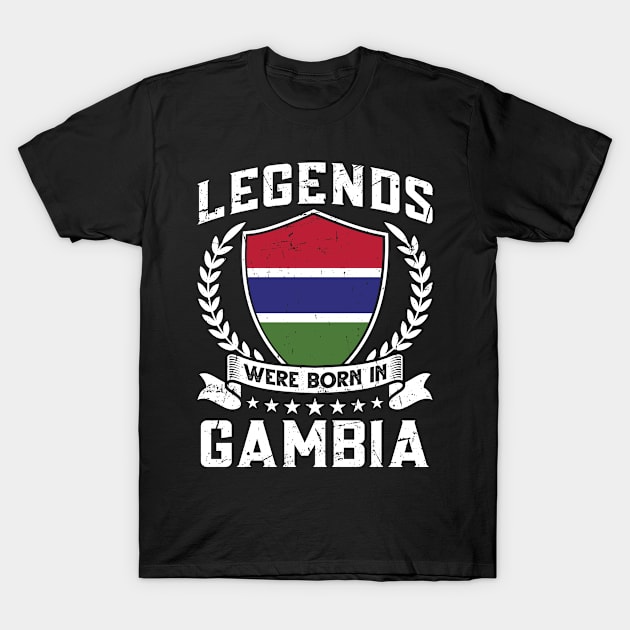 Vintage Design Gambian Flag Gambia T-Shirt by MGS